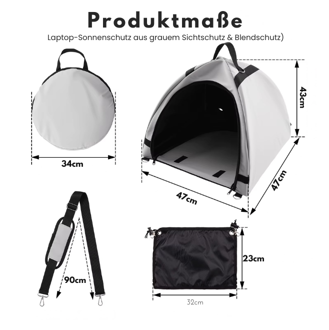 Laptop Sonnenschutz | Produktivitäts-Upgrade für unterwegs
