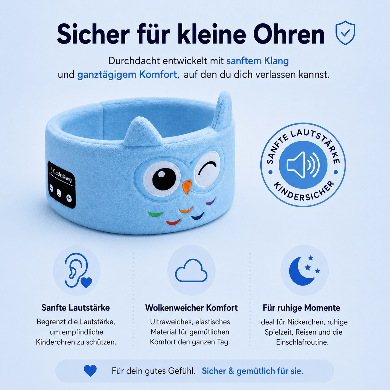 SleepyTunes™ | Sanftes Bluetooth-Audioband für Kinder
