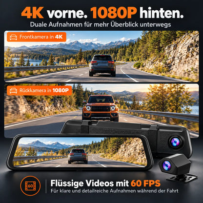 DriveView™ | 4K Dashcam mit Front- & Rückkamera