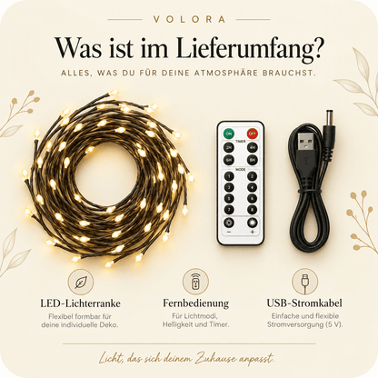Flexible LED-Lichterranke | Warmweiß & dimmbar