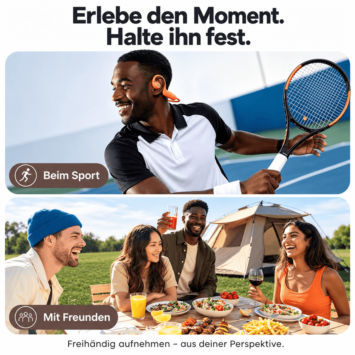 ViewBeat™ Pro | Open-Ear-Kopfhörer mit Kamera & KI