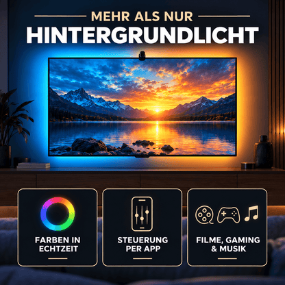 CineGlow™ Pro | Smarte TV-Hintergrundbeleuchtung