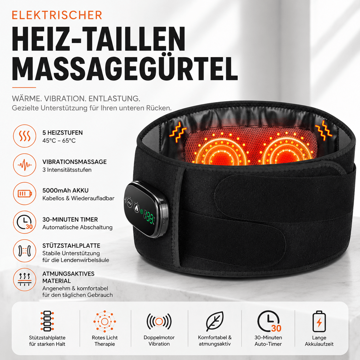 RelaxHeat Pro™ | Spürbare Wärme & Entspannung für deinen Rücken