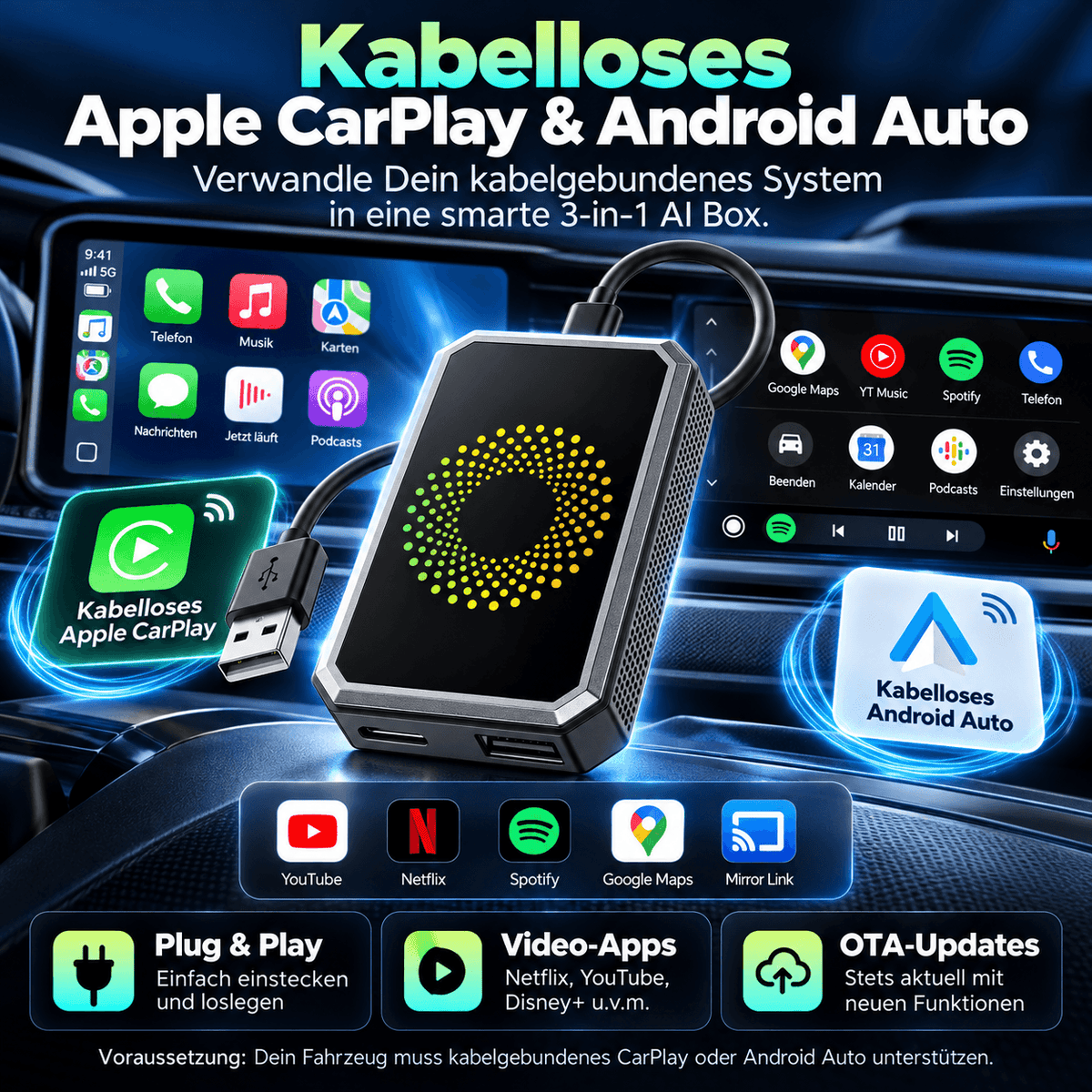 CarPlay Magic Box™ – Wireless CarPlay & Android Auto