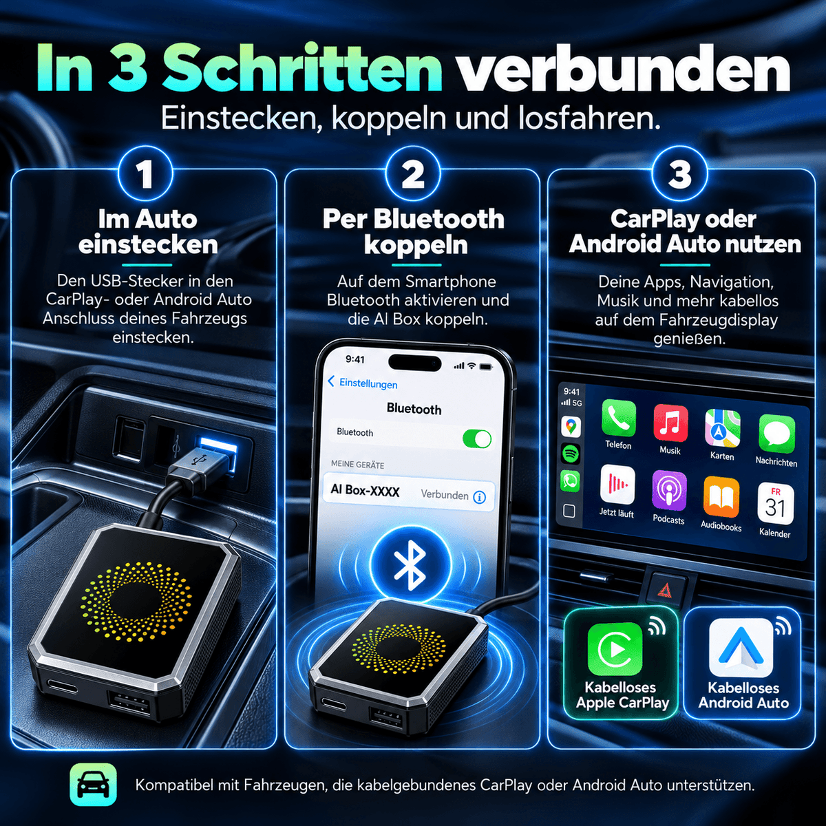 CarPlay Magic Box™ – Wireless CarPlay & Android Auto