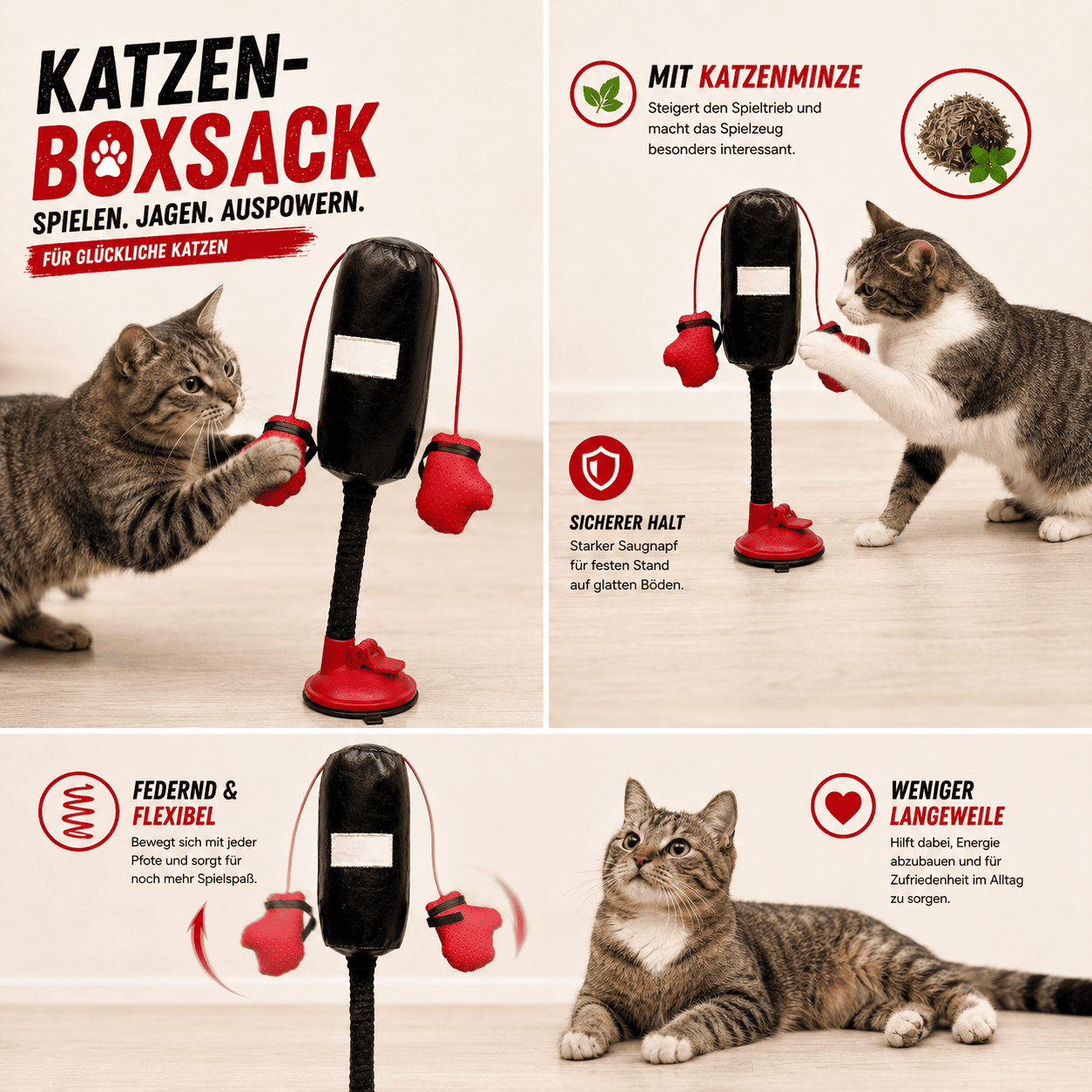 PunchPaw | Interaktiver Katzen-Boxsack