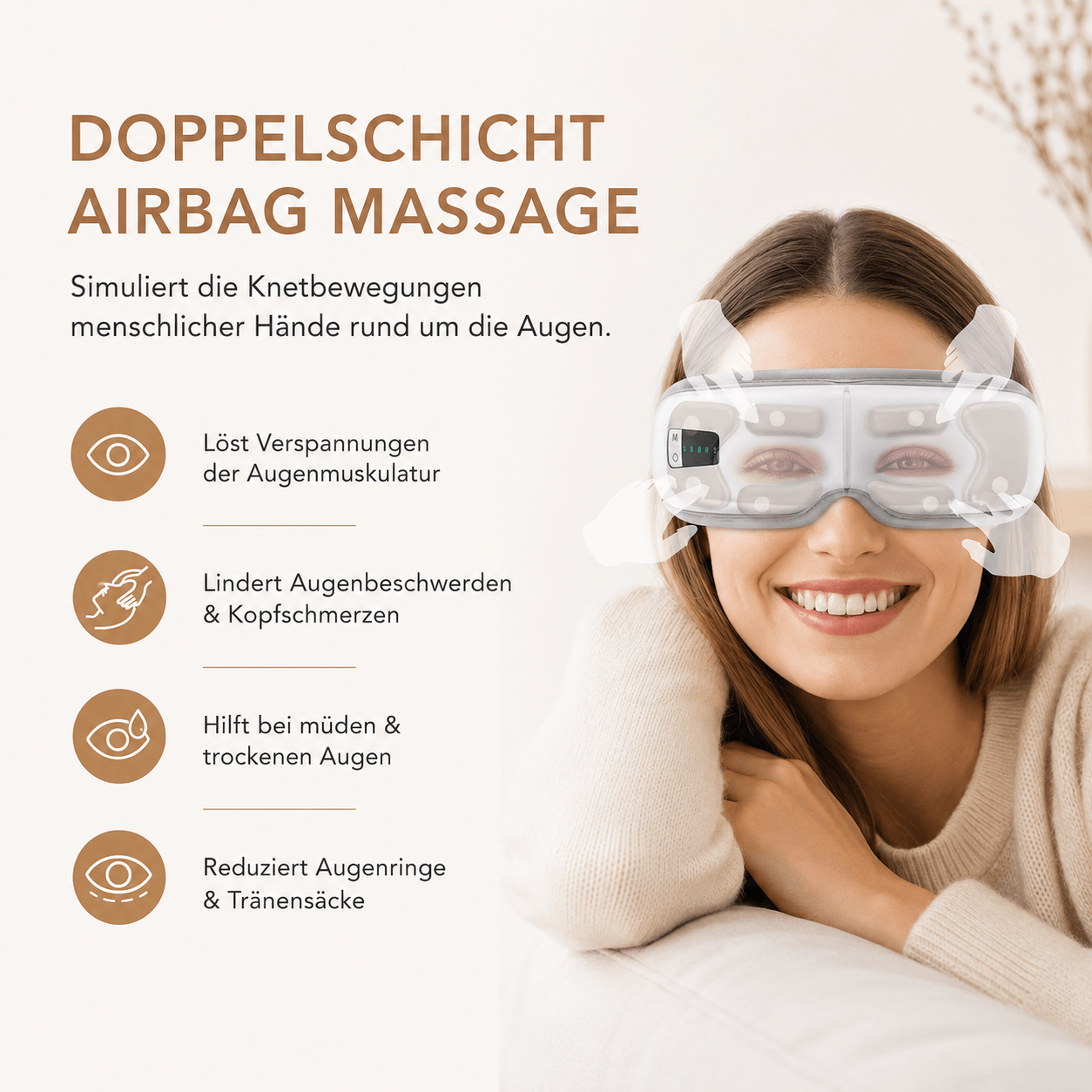EyeFlow™ | Intelligente Augenmassage für deine tägliche Auszeit