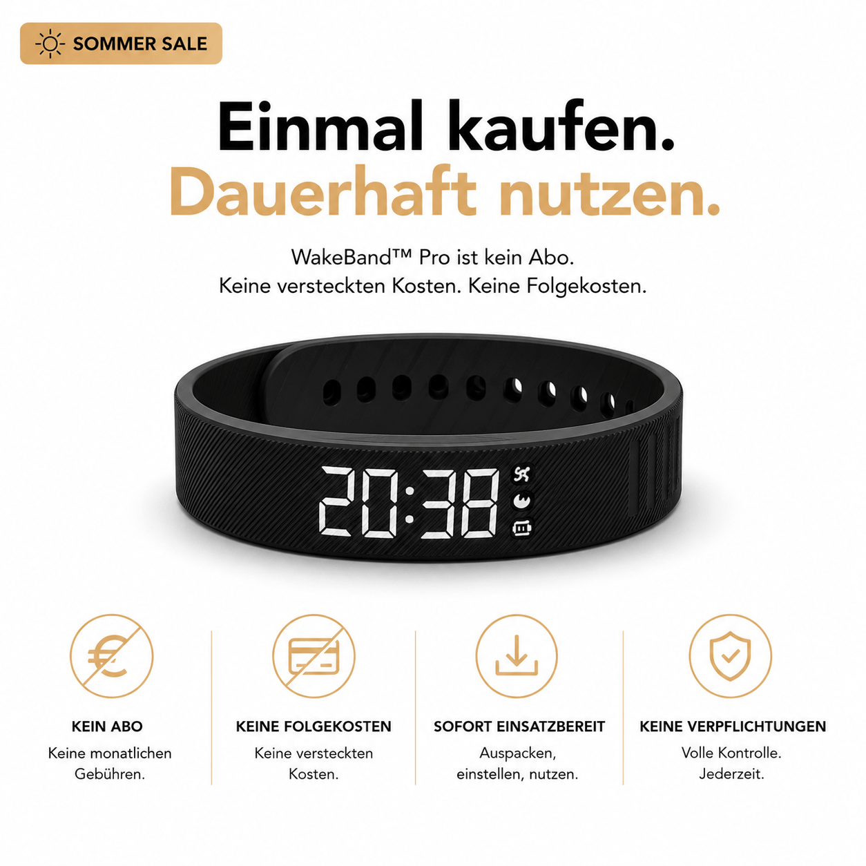 WakeBand™ Pro | Der lautlose Vibrationswecker für tiefe Schläfer