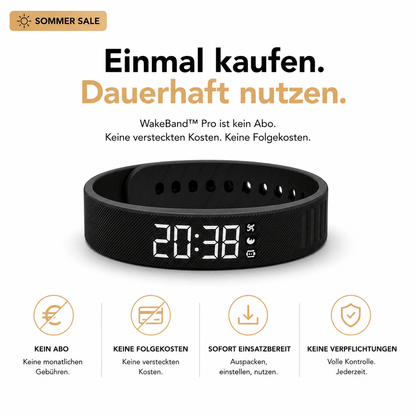 WakeBand™ Pro | Der lautlose Vibrationswecker für tiefe Schläfer