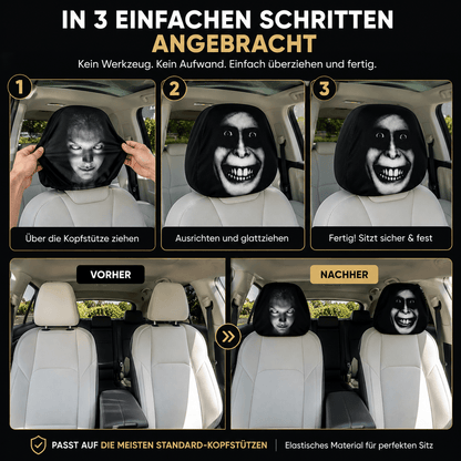 ScareCover™ | Gruseliger Kopfstützenbezug für dein Auto