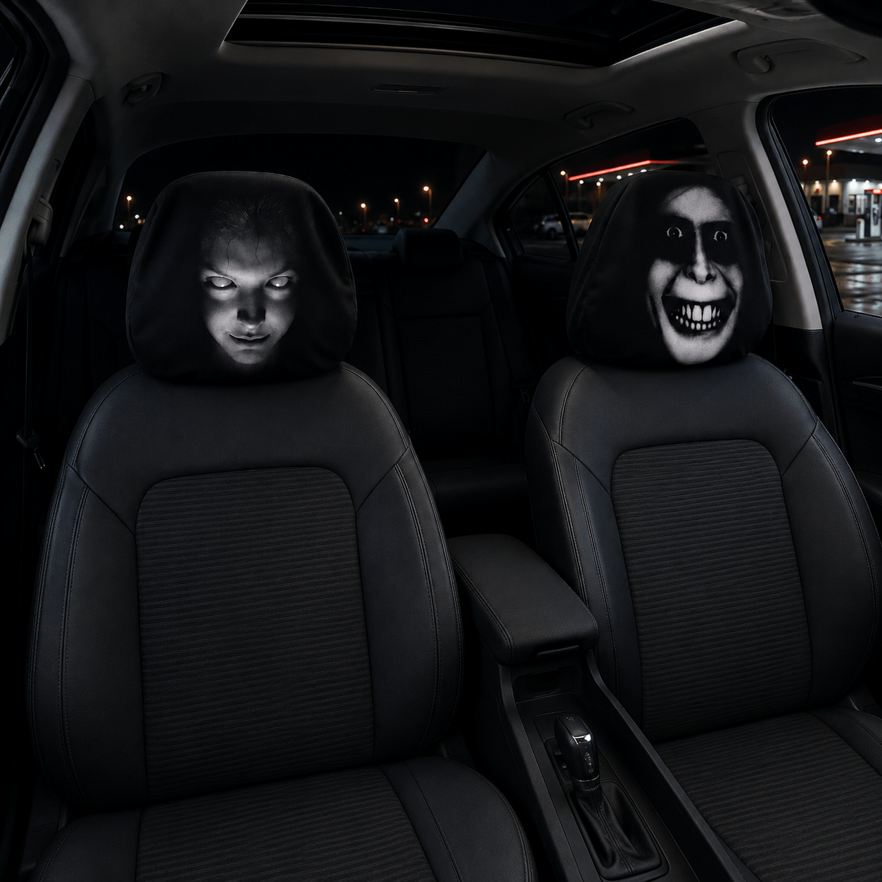 ScareCover™ | Gruseliger Kopfstützenbezug für dein Auto