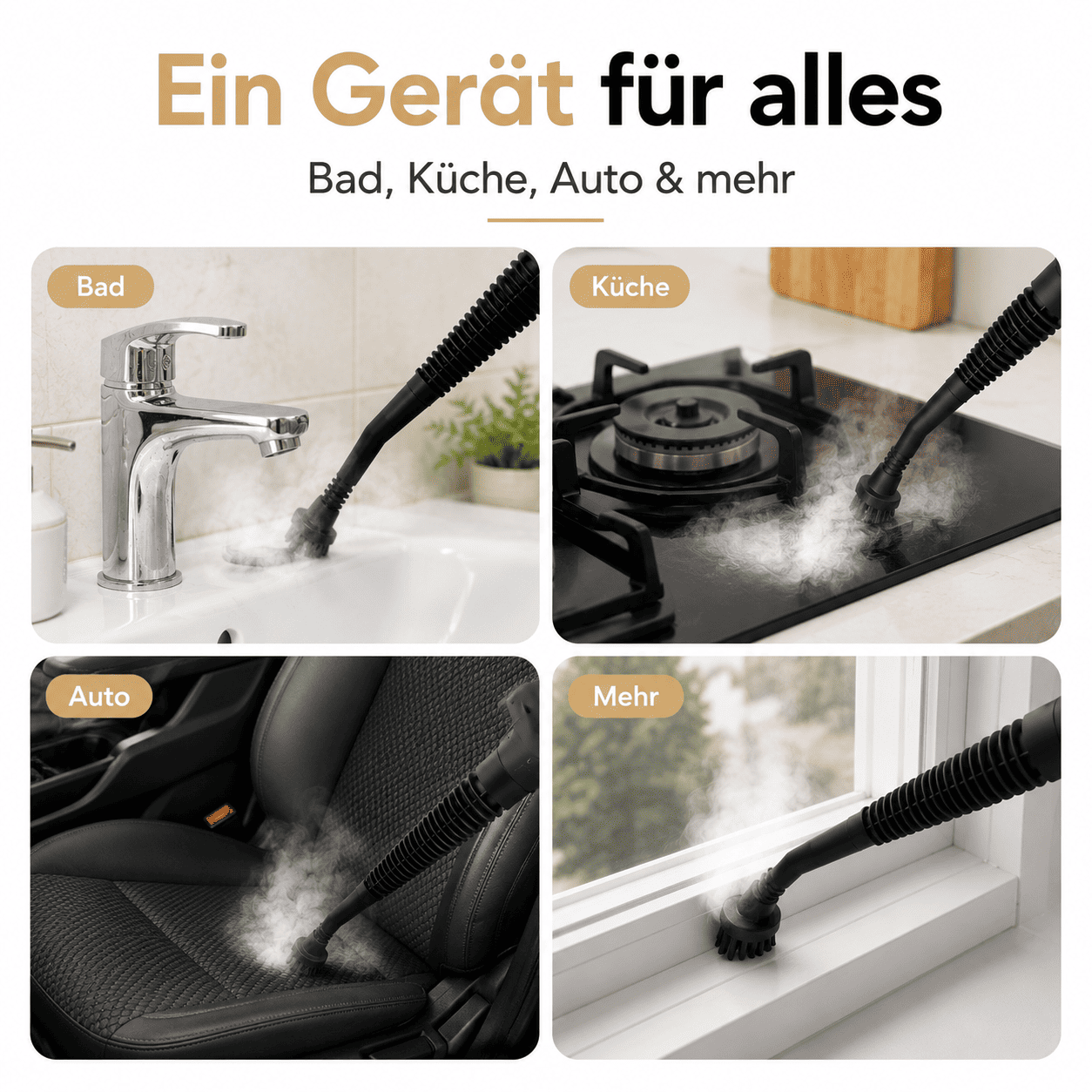 Handdampfreiniger | Kraftvolle Reinigung ohne Chemie