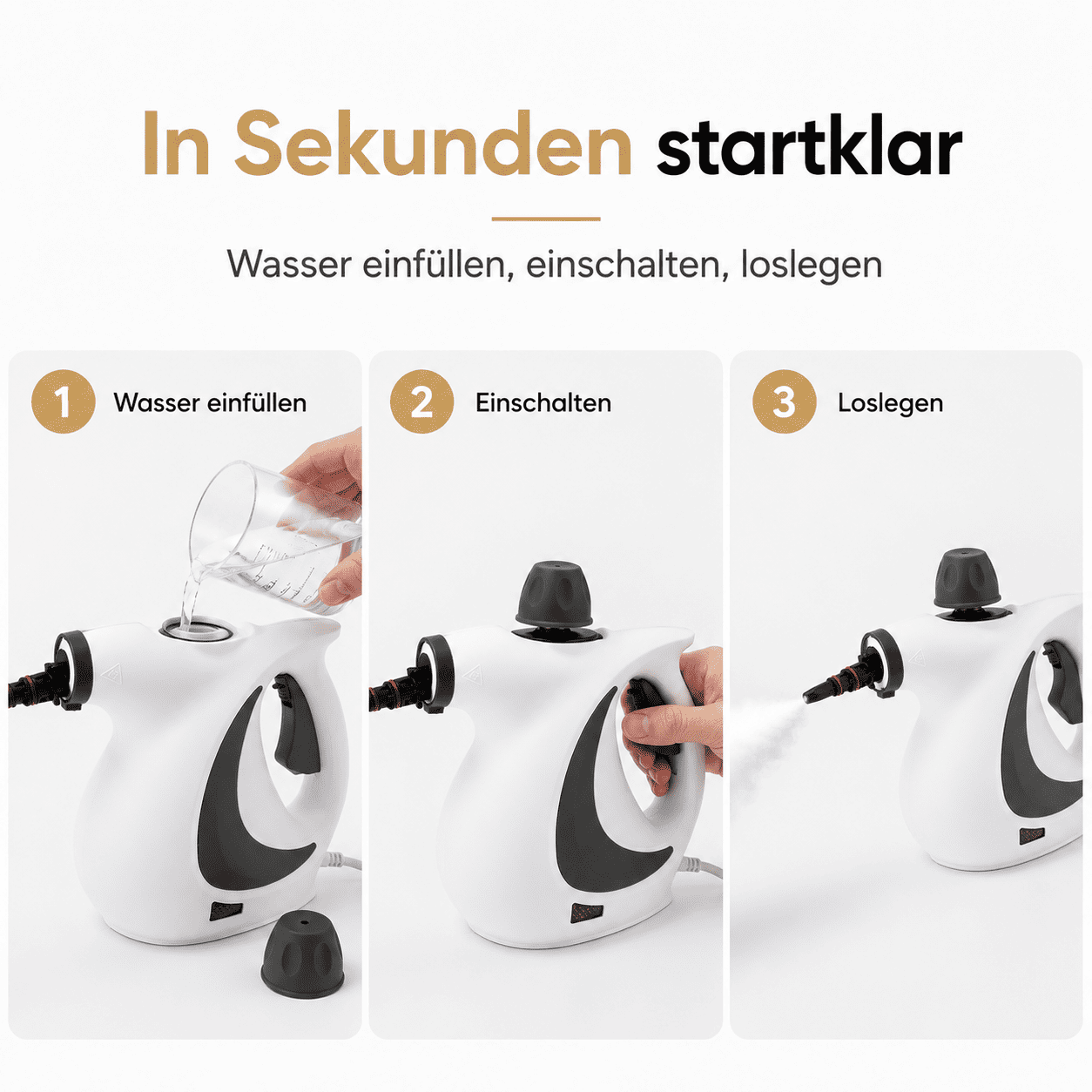 Handdampfreiniger | Kraftvolle Reinigung ohne Chemie