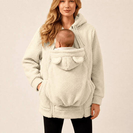 KuschelNest™ | Teddy-Hoodie mit Babycover
