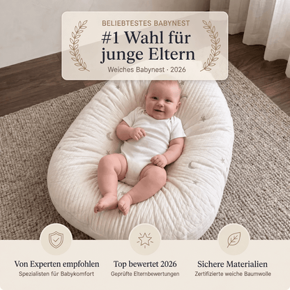 BabyWolke™ | Weiches Babynest mit 5°-Komfortwinkel