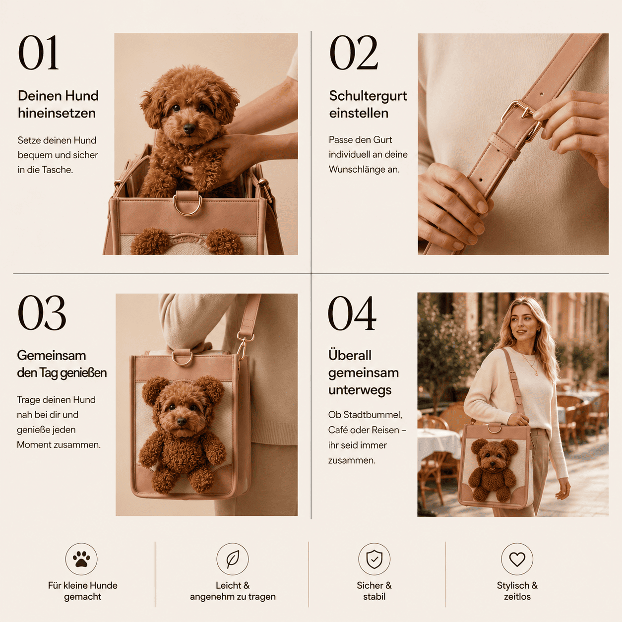PuppyNest | Die Hundetragetasche für kleine Hunde