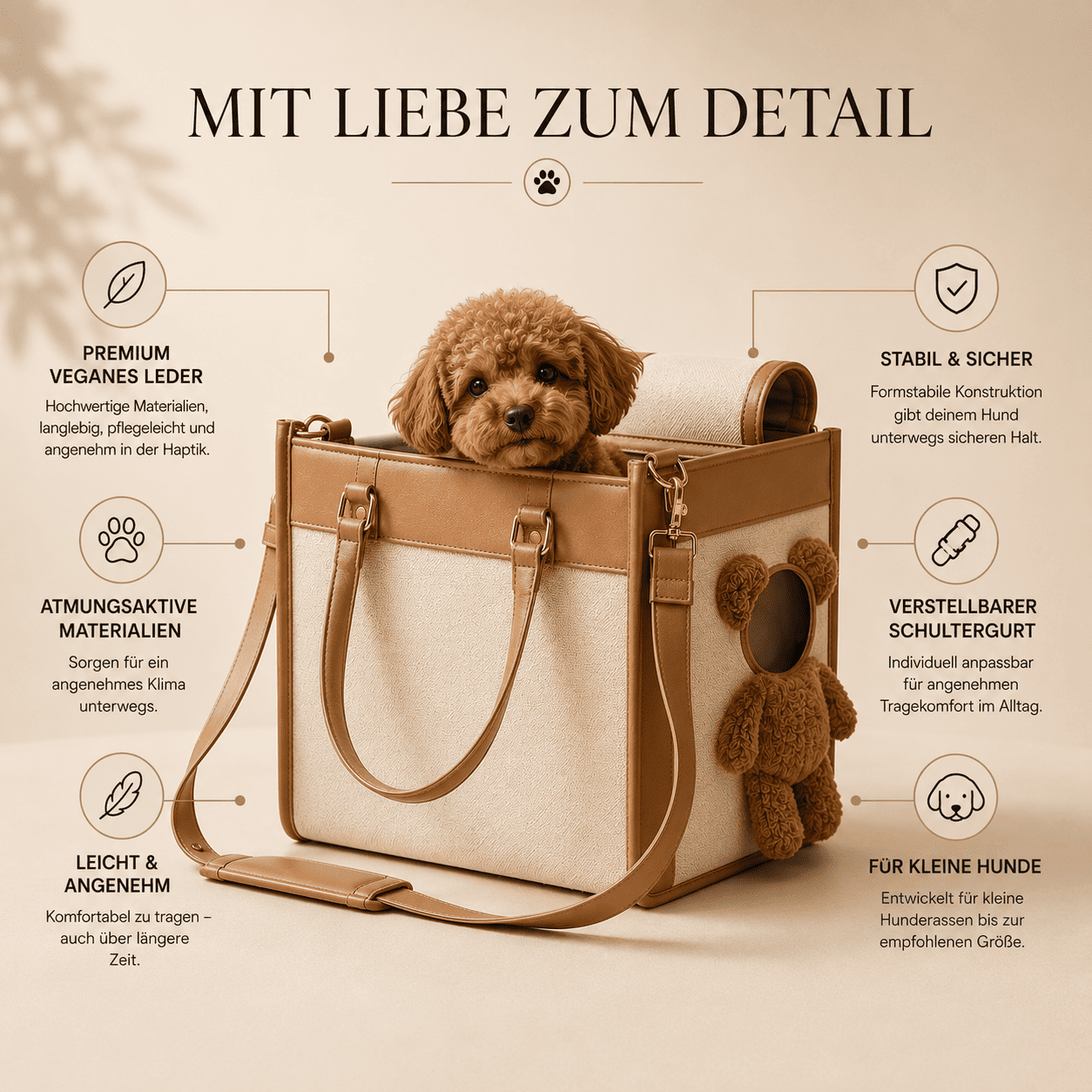 PuppyNest | Die Hundetragetasche für kleine Hunde