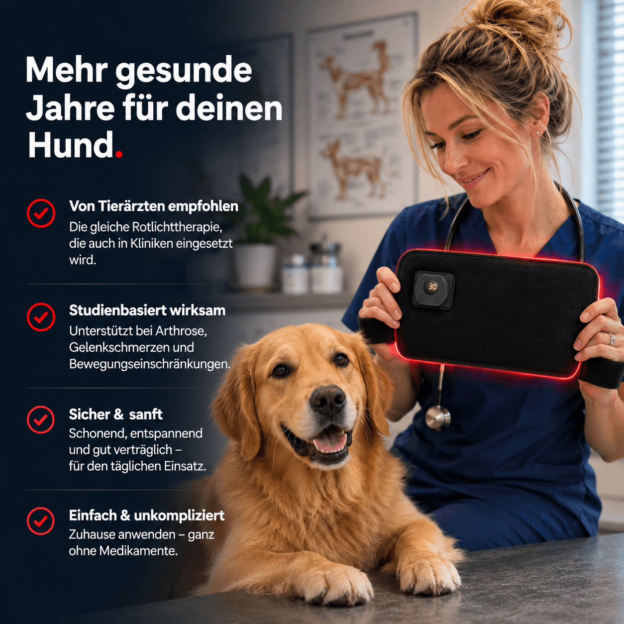 PawGlow Rotlichttherapie-Gürtel für Hunde