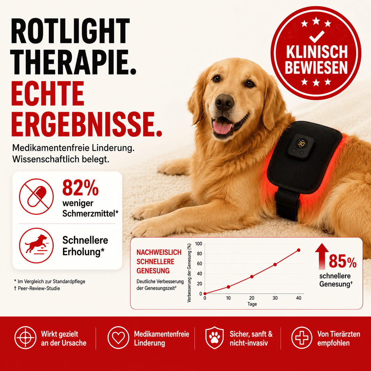 PawGlow Rotlichttherapie-Gürtel für Hunde