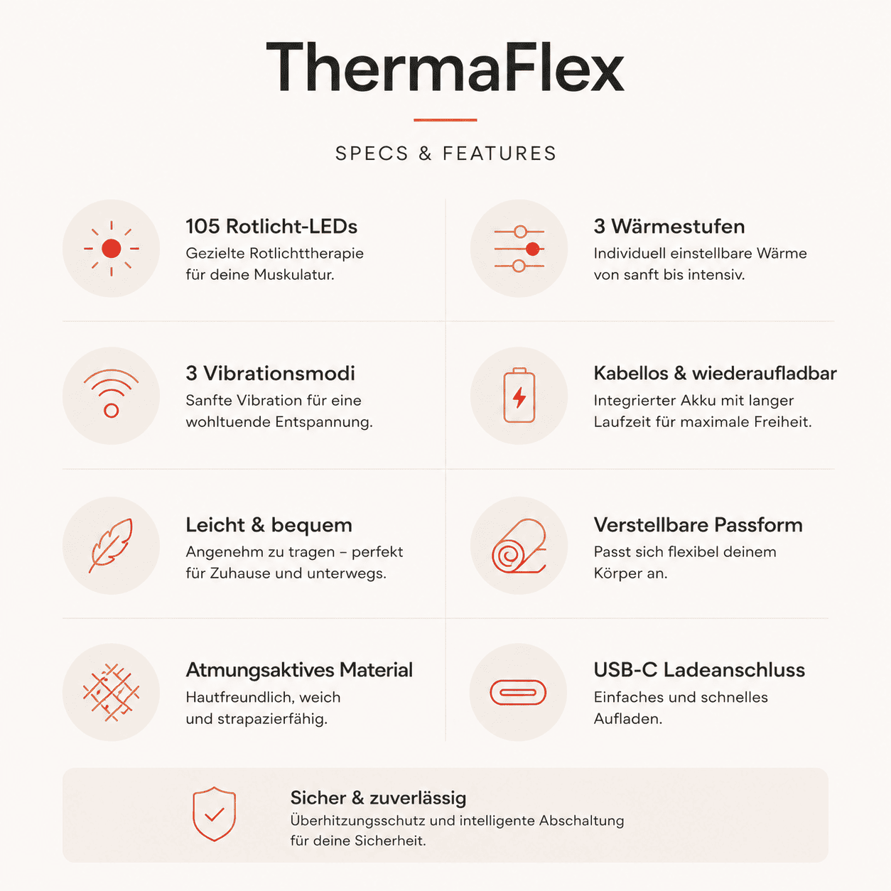ThermaFlex Hüft-Massagegürtel