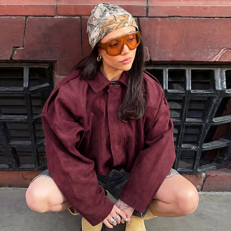 Vintage Oversize Jacke | Lässiger Cropped Fit