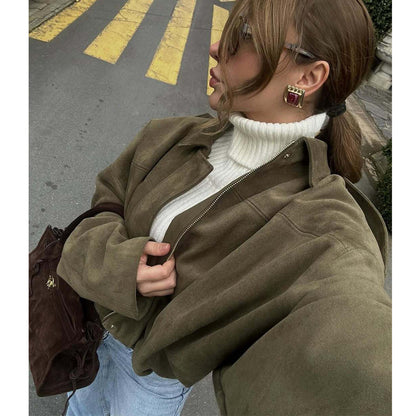 Vintage Oversize Jacke | Lässiger Cropped Fit