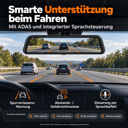 DriveView™ | 4K Dashcam mit Front- & Rückkamera