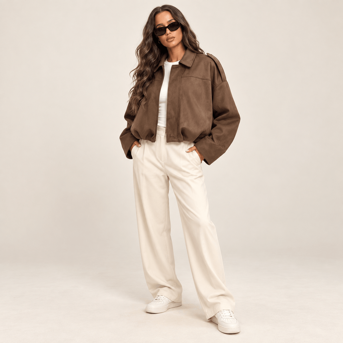 Vintage Oversize Jacke | Lässiger Cropped Fit