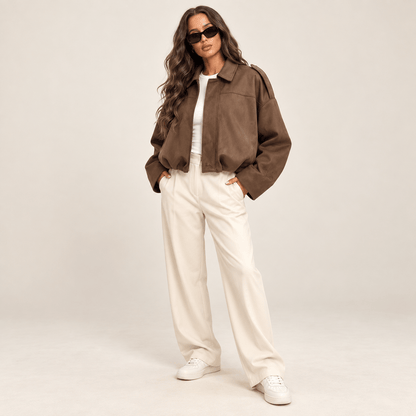 Vintage Oversize Jacke | Lässiger Cropped Fit
