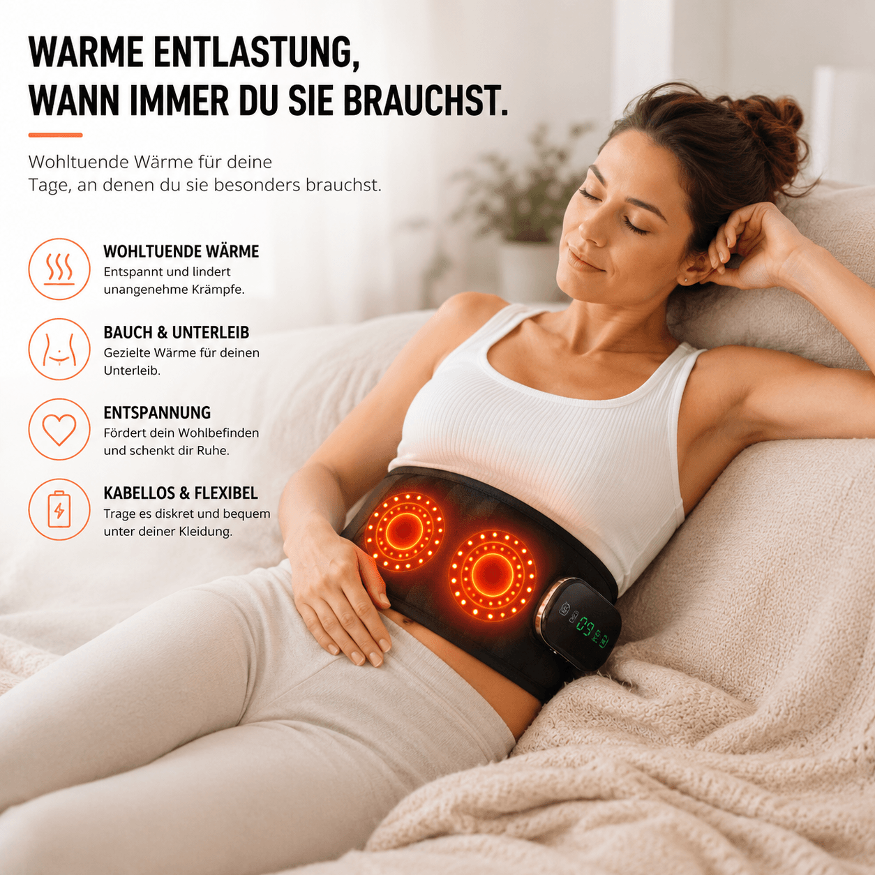 RelaxHeat Pro™ | Spürbare Wärme & Entspannung für deinen Rücken