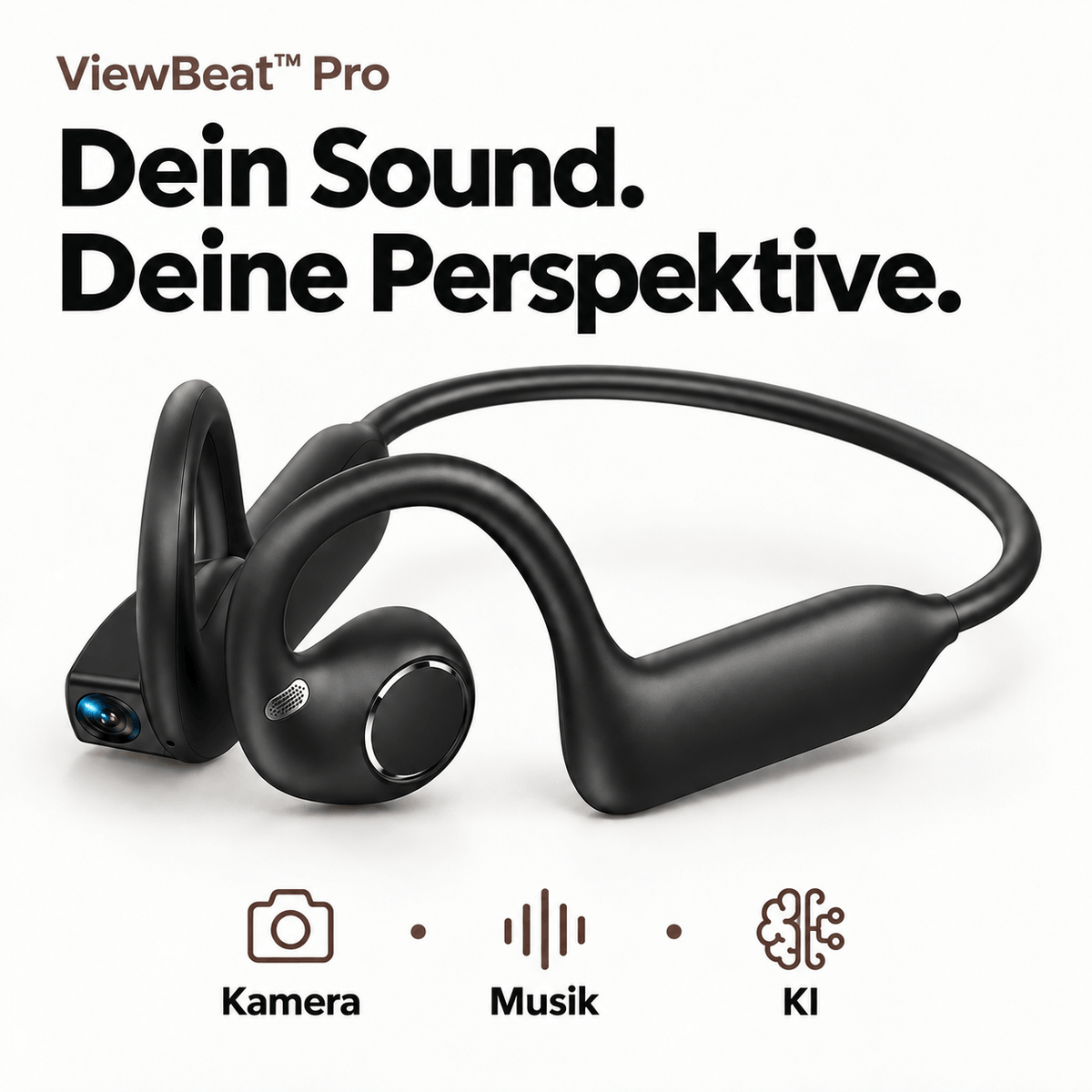 ViewBeat™ Pro | Open-Ear-Kopfhörer mit Kamera & KI