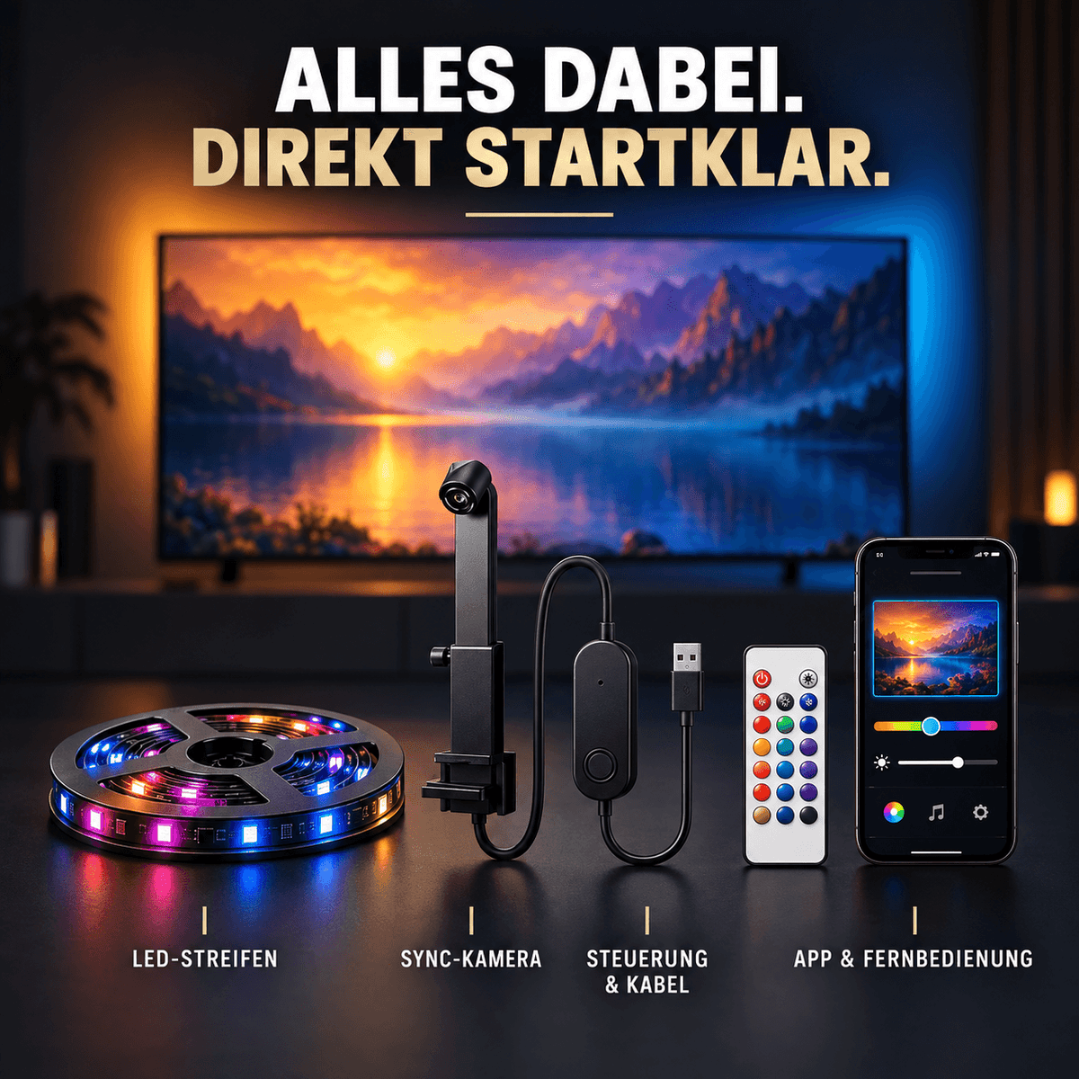 CineGlow™ Pro | Smarte TV-Hintergrundbeleuchtung