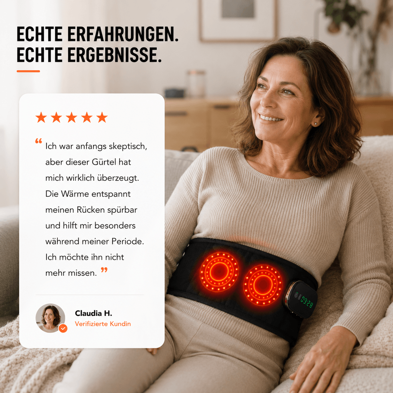 RelaxHeat Pro™ | Spürbare Wärme & Entspannung für deinen Rücken