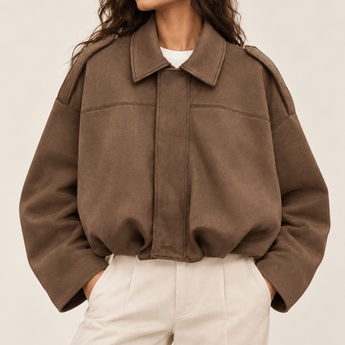 Vintage Oversize Jacke | Lässiger Cropped Fit