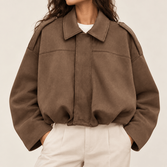 Vintage Oversize Jacke | Lässiger Cropped Fit