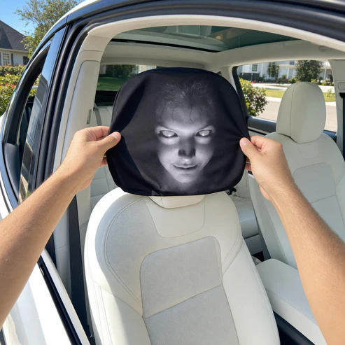 ScareCover™ | Gruseliger Kopfstützenbezug für dein Auto